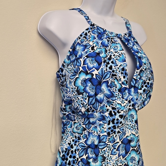 Sunsets Mia Tankini Top Bay Blues Floral E Cup - Picture 2 of 8